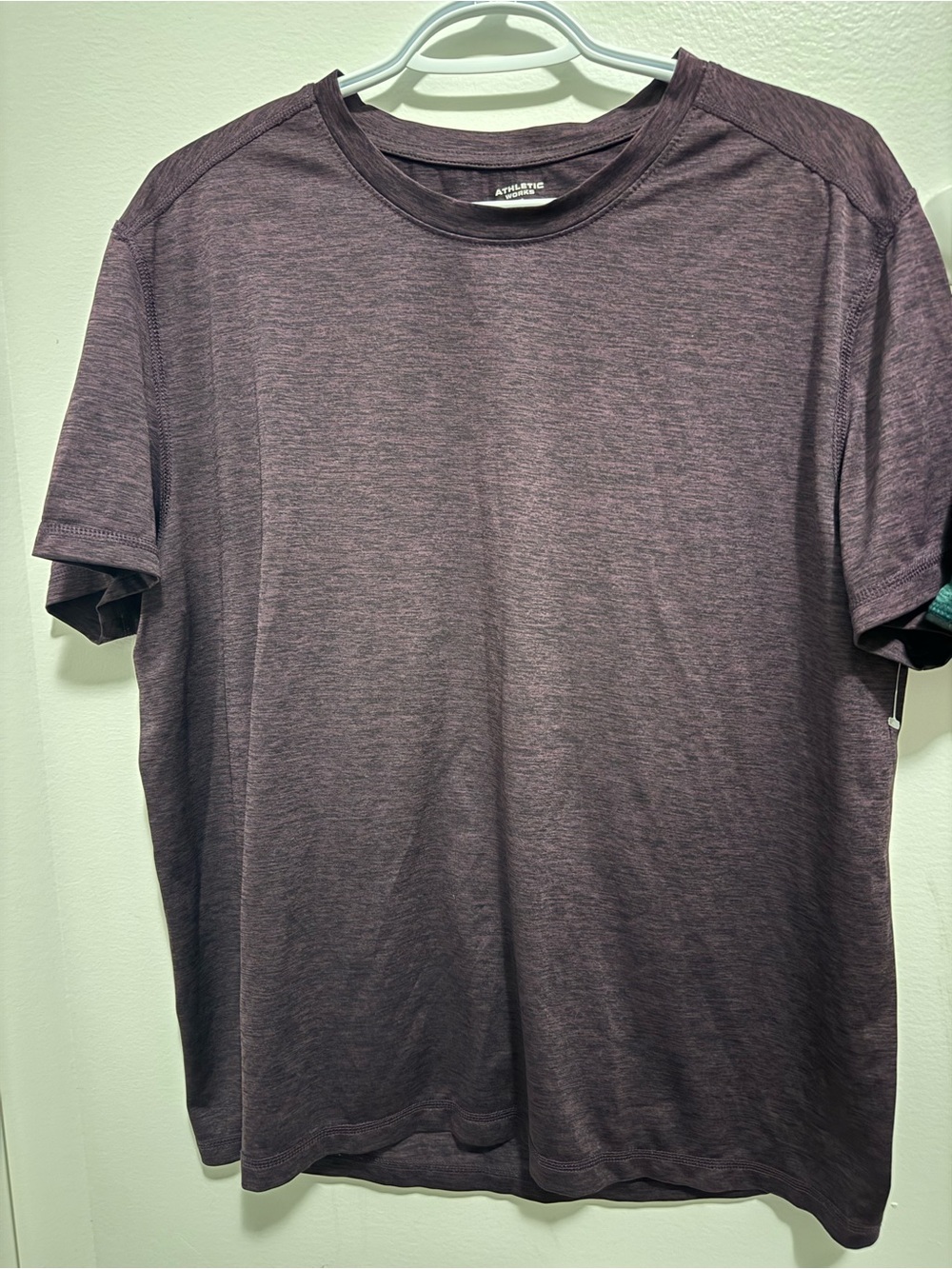 Athletic Works Men's Heather Plum Short-Sleeve Crew Tee - Purple